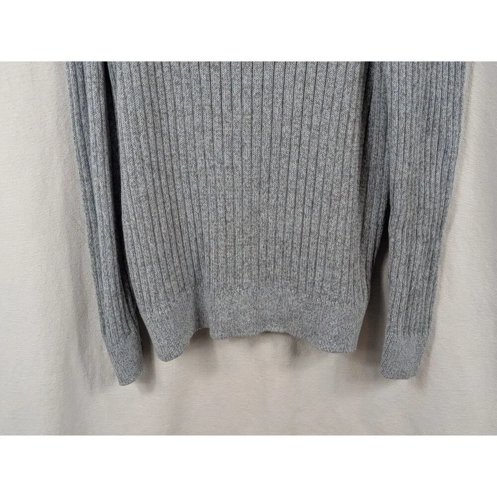 Banana Republic Relaxed Collared Cable Knit Sweater Light Blue Men's Size Large